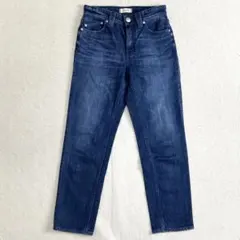 ヤヌーク　アネット　ストレートストレッチデニムパンツ　ブルー　23 日本製
