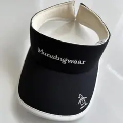 Munsingwear ゴルフ サンバイザー ブラック 刺繍のサムネイル