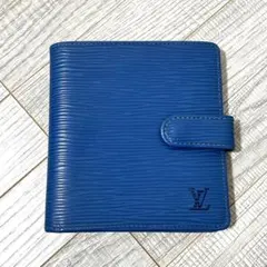 ルイヴィトン エピ がま口 二つ折り財布 ブルー レザー 青