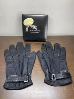 BURBERRY BLACK LABEL 革手袋 ブラック