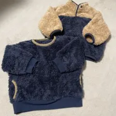 ネイビー フリース トレーナー 80 2点セット