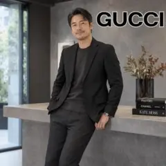 GUCCI テーラードジャケット 50C ブラック ウール100％ イタリア製のサムネイル