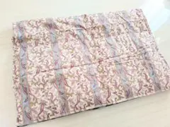 羽毛ブランケット　リバーシブル 花柄　青×ピンク