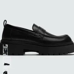ZARA】スプリットスエード ペニーストラップ ローファー 36 - メルカリ