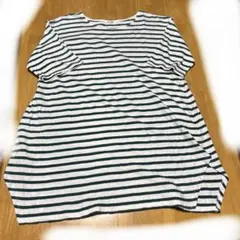 緑ボーダーTシャツ　サイズフリー　チュニック様