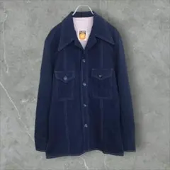 【k7026】希少USA古着70sビンテージ長袖シャツジャケットアウターブルゾン