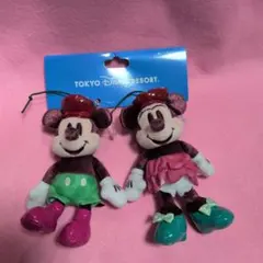 東京ディズニーリゾート ミッキー＆ミニー ぬいぐるみチャーム さくらんぼチェリー