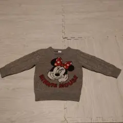 Disney baby ミニーマウス セーター グレー