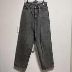 MONO-MART ヴィンテージライクオーバーダイワイドデニムパンツ