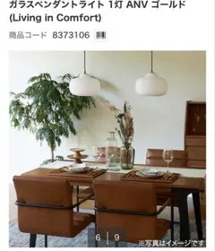 ニトリ ガラスペンダントライト 1灯 ゴールドLiving in Comfort