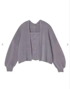 COCODEAL ラメフェザーショートガウン×キャミソール　年末年始限定お値下げ