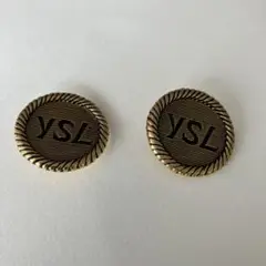 YSL ゴールド 円形ボタン 2個セット
