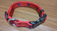 値下げ！ペティオ中型犬用カラー(赤・青星柄)のサムネイル