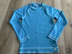 美品♪adidas 水色 長袖ラッシュガード 140 150 160cm
