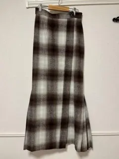 お値下げしました！ブラウン系チェック フレアスカート　スナイデル