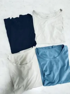 AIRism ショートスリーブ アンダーシャツ　インナー　半袖　GU 4枚