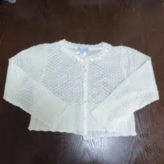 【美品】motherways アイボリー カーディガン 130