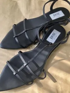 ルタロングリーズ　Wストラップフラットサンダル　LeTalon GRISE