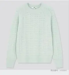 UNIQLO ライトスフレヤーンポインテールクルーネックセーター 長袖 Mサイズ