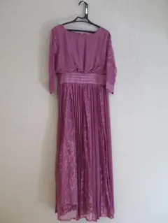 【美品】AIMER パーティードレス 袖あり Mサイズ 結婚式 謝恩会