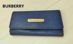 BURBERRY キーケース バーバリー レディース メンズ ブルー チェックのサムネイル