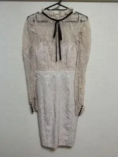 DEA by ROBE de FLEURS レースタイトドレス　ピンク