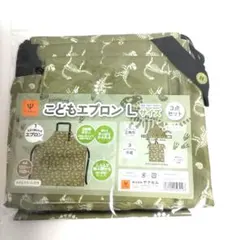 △３点セット 新品 子供 エプロン 恐竜 三角巾 キッズエプロン 恐竜柄2704
