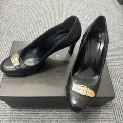 美品 グッチ GUCCI パンプス ホースビット柄 レザー ヒール シューズ 靴