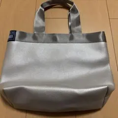 シルバー 合成皮革 トートバッグ 中型　ココス福袋