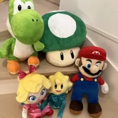 スーパーマリオ　特大サイズぬいぐるみ　まとめ売り　ヨッシーピーチステラキノコ