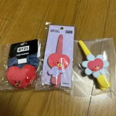 BT21 TATA ヘアクリップ&シュシュ セット