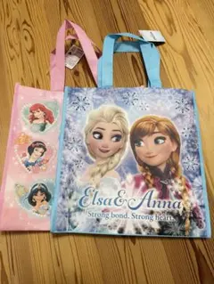【未使用】ディズニー プリンセス＆アナ雪 トートバッグ 2枚セット