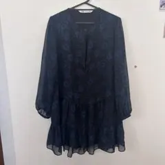 ZARA ワンピース ネイビー ザラ
