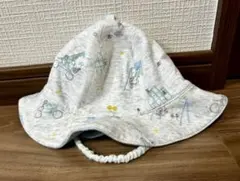 ジェラートピケ GELATO PIQUE ベビー帽子 動物 アニマル 柄 ブルー