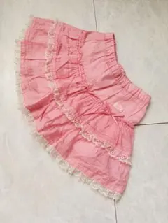 メゾピアノ　ピンク スカート レース フリルのサムネイル