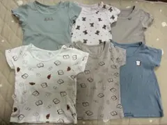 95 半袖 肌着 6枚セット 西松屋 くま 綿100%