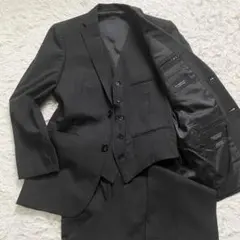 極美品■バーバリーブラックレーベル　ストライプ　スーツ　3点セット　2B