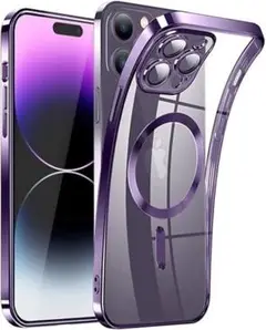 MagSafe対応 iPhone14ProMaxケース スマホケース パープル