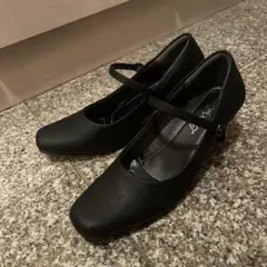 Loop&Loop ストラップ付きハイヒール　フォーマル ブラック　24.5