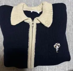 ONCILYネイビー ベージュ カーディガン