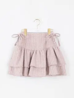 evelyn エブリン 編み上げフリルスカート ピンク