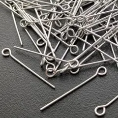 ステンレス　9ピン　100本セット　シルバー　0.7×25ミリ　＊2119