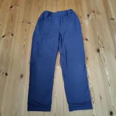 ユニクロ　裏側フリース　ネイビー 　ロングパンツ 　ウェスト調整可能