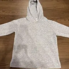 GU無地 グレー パーカー フーディー プルオーバー シンプル カジュアル