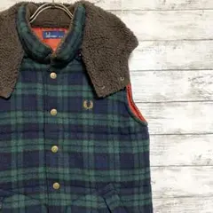 FRED PERRY 月桂樹 刺繍 グリーンxオレンジ レトロ ヒットユニオン株