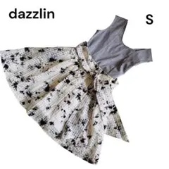 dazzlin 花柄腰リボンノースリーブワンピースSサイズ