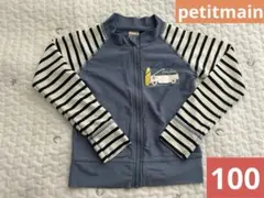 プティマイン 水着　サーフ柄　スイムウェア　ラッシュガード　100