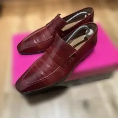 ADOLFOCARLIレザー 赤 ローファー メイドインイタリーのサムネイル