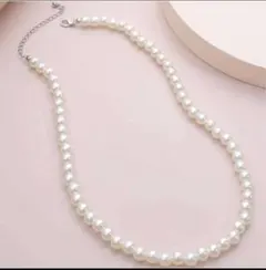 【♡新品♡】パールビーズネックレス　 パール　ネックレス　上品な光沢　7mm