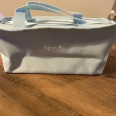 agnès b. ライトブルー ポーチ